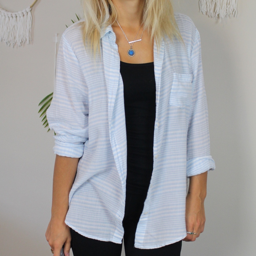 Anthropologie Lili’s Closet Striped Button Down